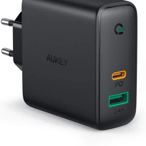 AUKEY PA-D3 мрежово зарядно 2xUSB Power Delivery (1xUSB+1xUSB C) 5.4A 60W Dynamic Detect