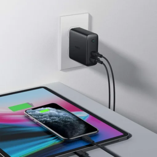 AUKEY PA-D3 Wall Charger 2xUSB Power Delivery (1xUSB+1xUSB C) 5.4A 60W Dynamic Detect - Image 4