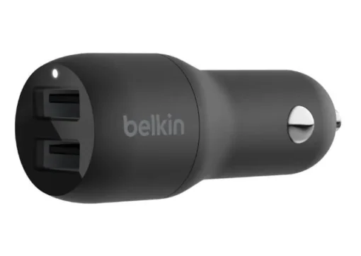 Belkin Dual USB-A зарядно за кола 12W x2 Black