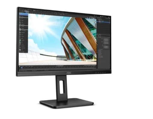 AOC Monitor Q24P2Q 23.8 IPS HDMI DP USB Pivot - Image 2