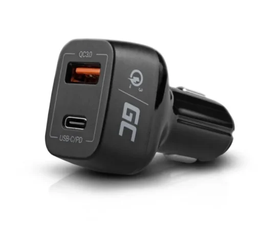 Green Cell Car Charger USB-C PD 42W, USB QC 3.0 - Image 4