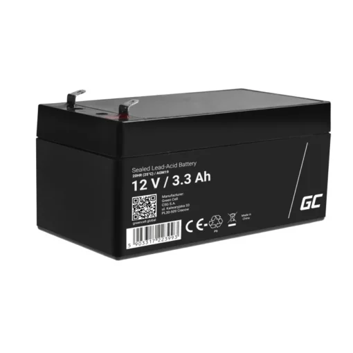 Green Cell Battery AGM GC 12V 3.3Ah