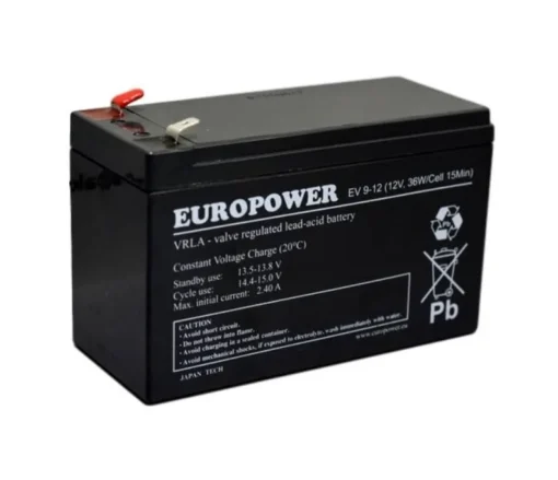 EuroPower AUKUMULATOR EUROPOWER EV 12V 9Ah - Image 2