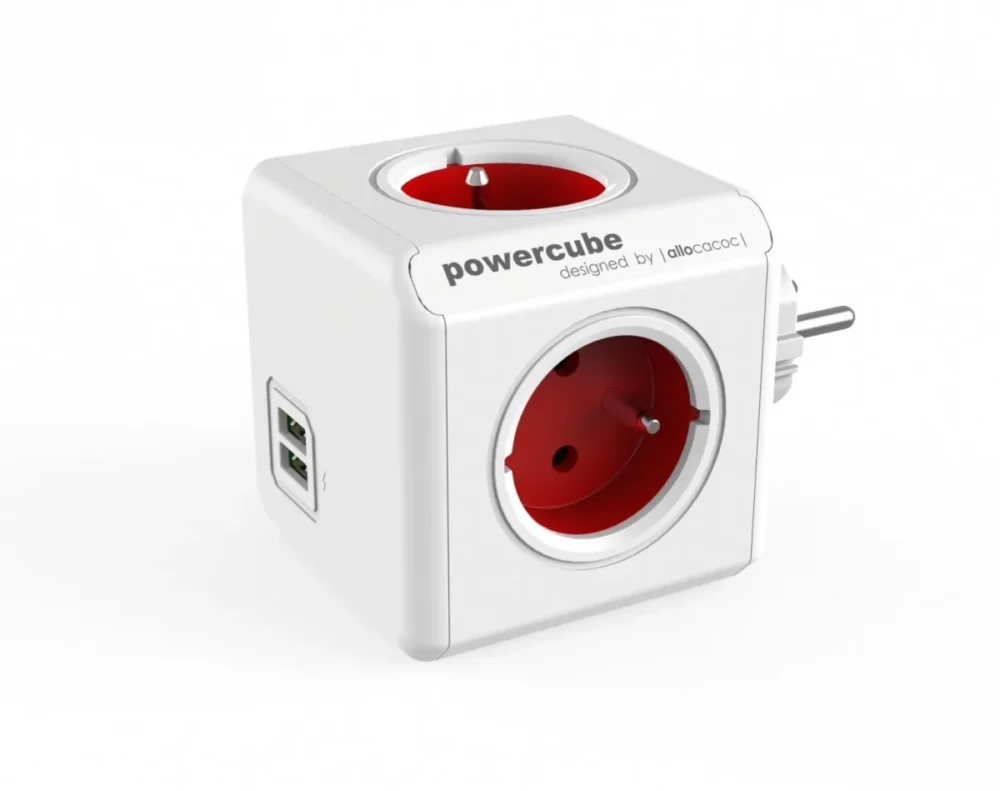 Allocacoc PowerCube Original USB 2202 червен