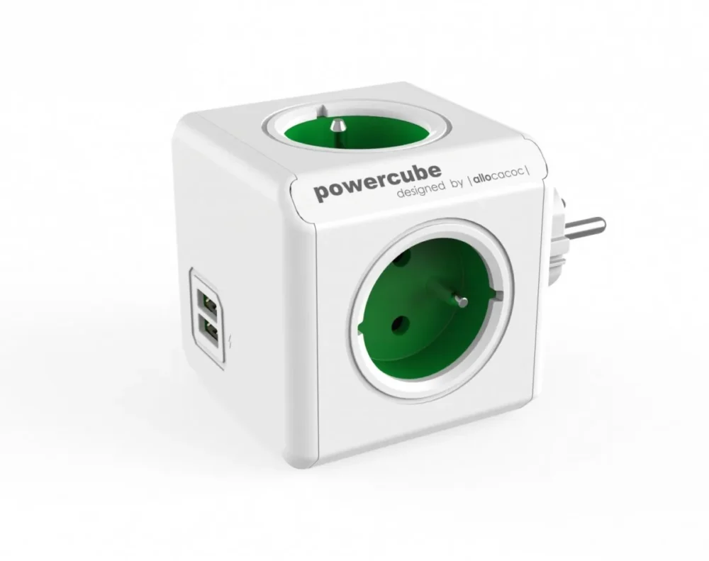 Allocacoc PowerCube Original USB 2202 зелен