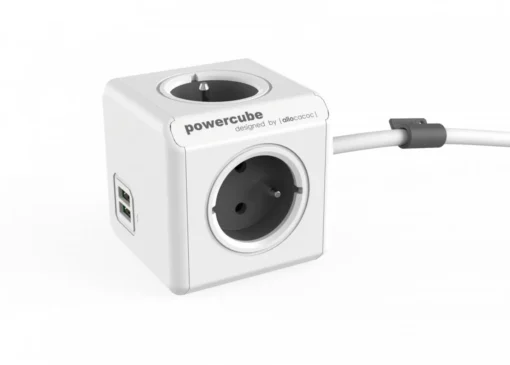 Allocacoc PowerCube USB Extended 1,5m 2402 Grey