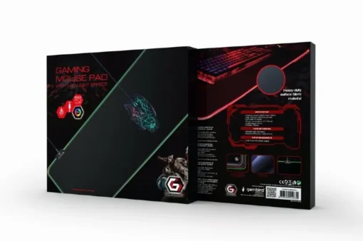 Gembird Gaming mouse pad L size with LED light effect