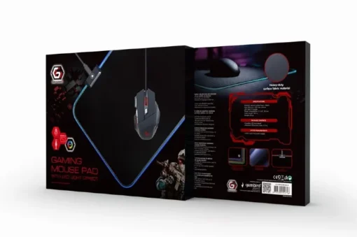 Gembird Gaming mouse pad M size with LED ights - Image 2