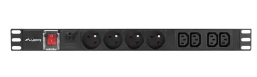 Lanberg Surge protector Rack PDU 1U 4x PL + 4x C13 2m 16A black - Image 4