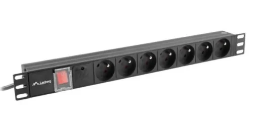 Lanberg Surge protector Rack PDU 19 1U 16A 7X 230V PL 2m black