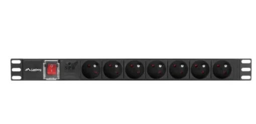 Lanberg Surge protector Rack PDU 19 1U 16A 7X 230V PL 2m black - Image 3