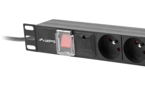 Lanberg Surge protector Rack PDU 19 1U 16A 7X 230V PL 2m black - Image 4