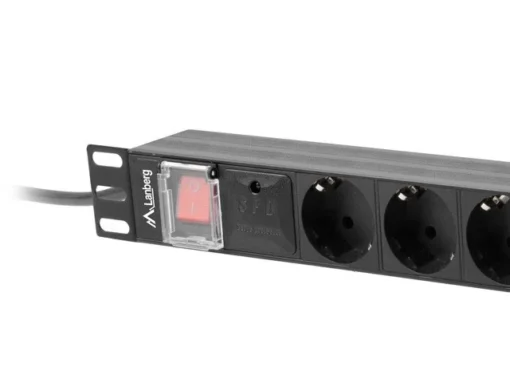 Lanberg Power strip Rack PDU 19 1U 16A 8X schuko 2M black - Image 3