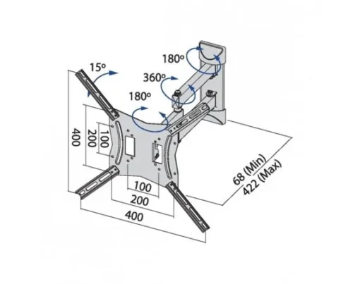 TB TB TV wall mount TB-254E up to 60 inches 30kg - Image 2