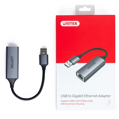 Unitek Adapter USB-A 3.1 GEN 1- RJ45, 1000 Mbps, U1309A - Image 2