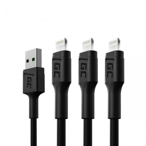 Green Cell 3x GC Ray USB Cable Lightning 120cm