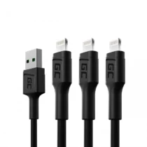 Green Cell 3x GC Ray Lightning cable 200cm with LED