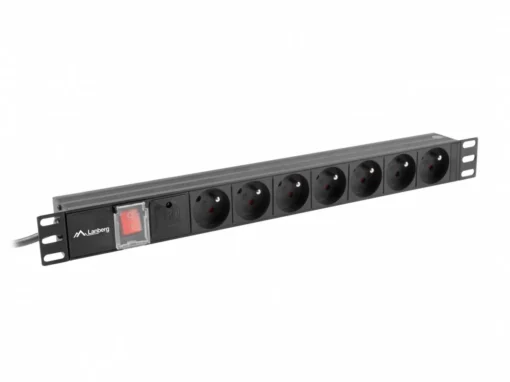 Lanberg Surge protector Rack PDU 19 1U 10A 7X 230V PL 2m black C14