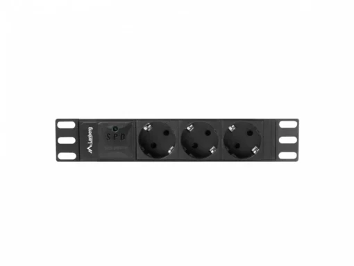 Lanberg Surge protector Rack PDU 10 1U 3x Schuko 2m 10A black C14 - Image 2