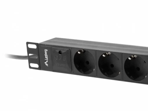 Lanberg Surge protector Rack PDU 10 1U 3x Schuko 2m 10A black C14 - Image 3