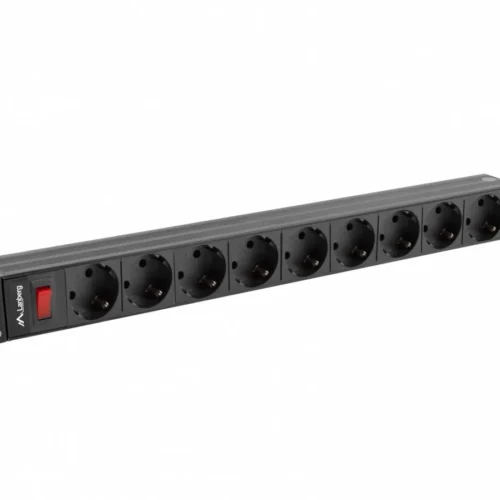 Lanberg Rack PDU 1U 9xSchuko PDU-09F-0300-BK 16A 9xSchuko 3m black