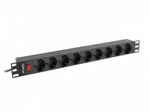 Lanberg Rack PDU 1U 9xSchuko PDU-09F-0300-BK 16A 9xSchuko 3m black