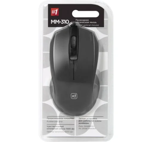 Defender OPTICAL MOUSE #1 MM-310 BLACK - Image 4