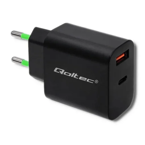 Qoltec Charger 18W 5-12V, 1.5-3A, USB C