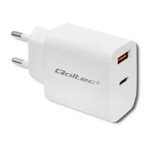 Qoltec Charger 18W 5-12V, 1.5-3A, USB C