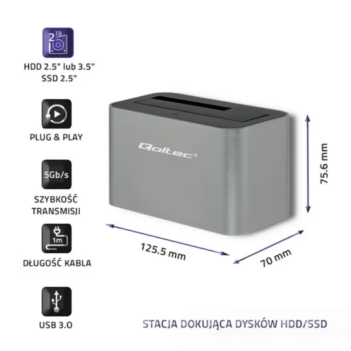 Qoltec Docking station HDD/SSD - Image 3