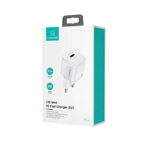 USAMS USAMS Phone Charger 1x USB-C T36 20W PD3.0 Fas - Image 2