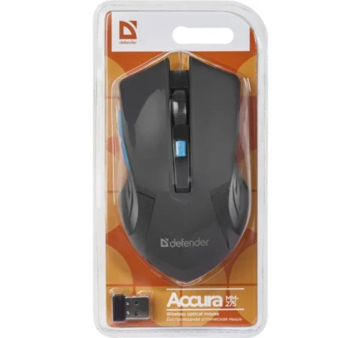 Defender OPTICAL MOUSE ACCURA MM-275 RF BLACK-BLUE - Image 2