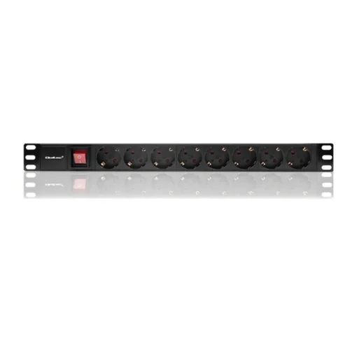 Qoltec Power strip for RACK 1U 16A, PDU, 8xSCHUKO, 2m - Image 4