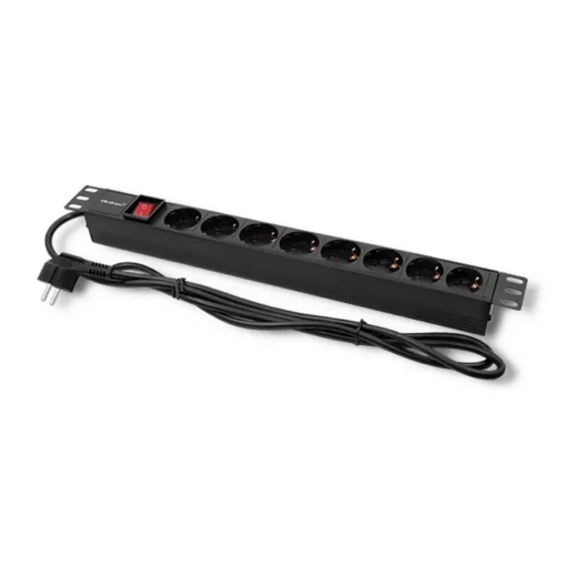 Qoltec Power strip for RACK 1U 16A, PDU, 8xSCHUKO, 2m - Image 5