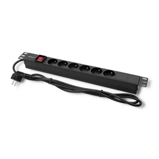 Qoltec Power strip for RACK 1U 16A, PDU, 6xFRENCH, 2m - Image 5