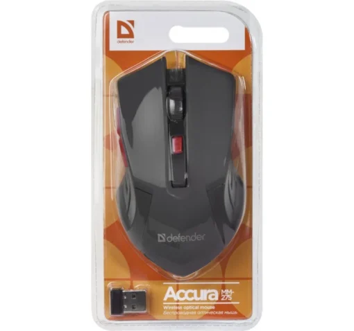 Defender Optical mouse ACCURA MM-275 RF black red - Image 2