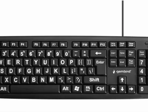 Gembird Standard keyboard USB for senior