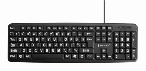 Gembird Standard keyboard USB for senior