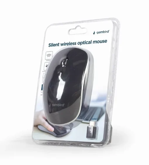 Gembird Wireless optical mouse with receiver USB-C - Image 3