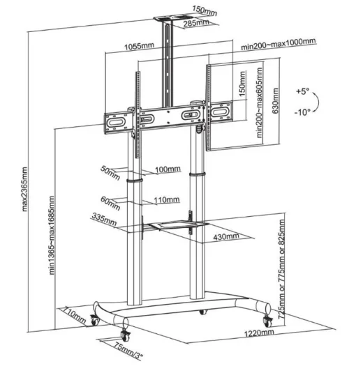 Neomounts Monitor floor stand PLASMA-M1950E - Image 2