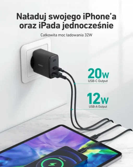 AUKEY PA-F3S Wall Charg er 2xUSB Power Delivery - Image 3