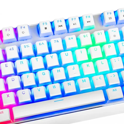 MODECOM Mechanical keyboard RGB Pudding edition white - Image 2