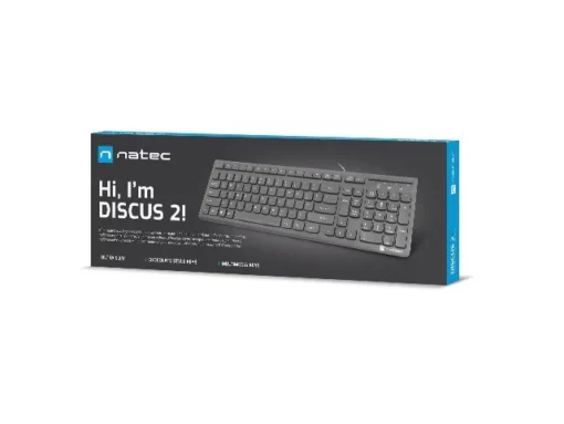 Natec Keyboard Discus 2 slim black - Image 5