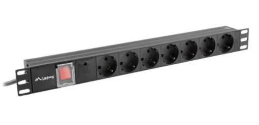 Lanberg Surge protector Rack PDU 19 1U 10A 7X SCHUKO 2m black C14