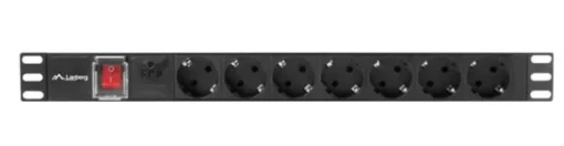 Lanberg Surge protector Rack PDU 19 1U 10A 7X SCHUKO 2m black C14 - Image 3