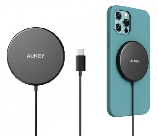 AUKEY AUKEY LC-A1 Black Wirel ess Charger Qi USB C 15