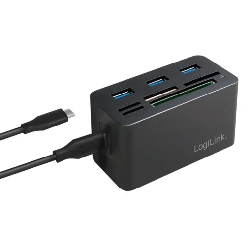 LogiLink USB3.2 Gen 1 docking sta tion, 8-port, mini,blac - Image 2