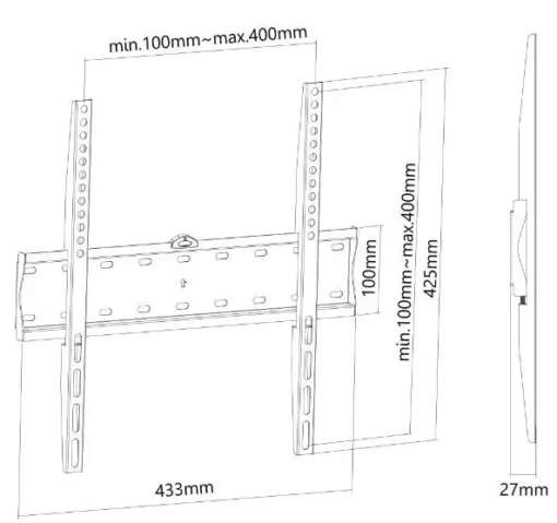 Neomounts Wall mount FPMA-W300BLACK 32-55 inches - Image 2