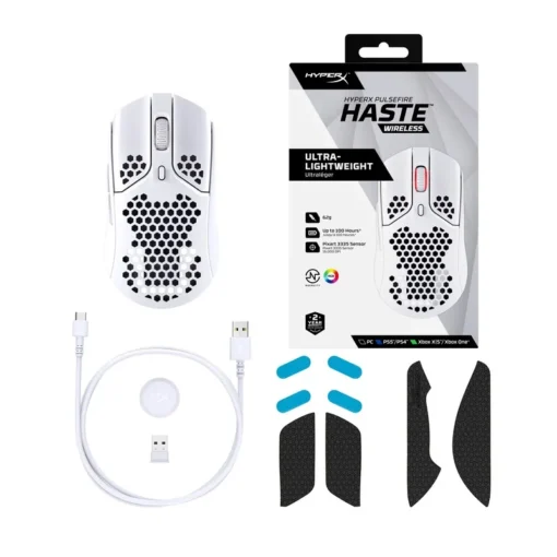 HyperX Pulsefire Haste Wireles s White Gaming Mouse - Image 4