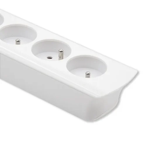 Qoltec Power strip 5 sockets, 1.8m, White - Image 5